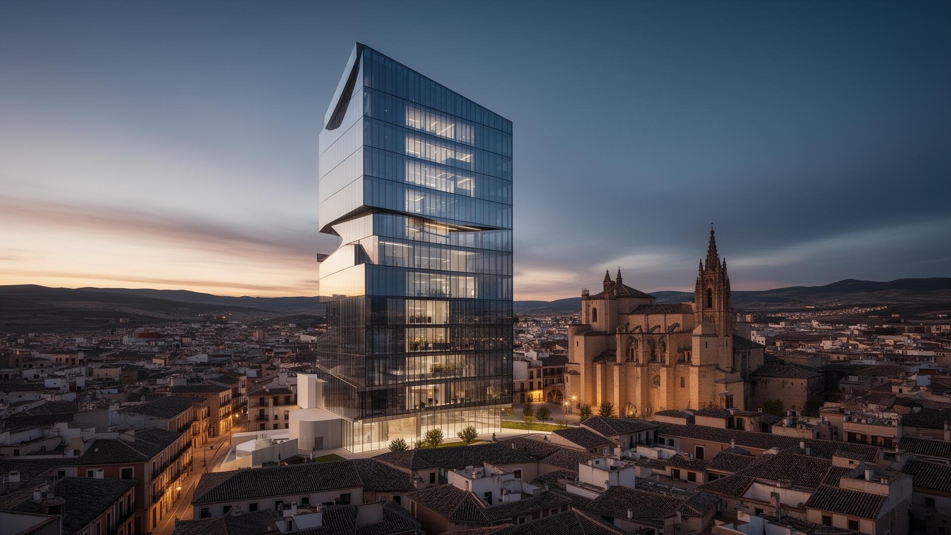 Vista panorámica de León al atardecer
